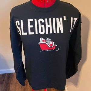 Ladies Sweatshirt “Sleighin It” SMALL